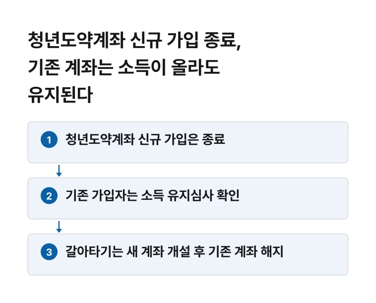 청년도약계좌 신규 가입 종료와 기존 가입자 확인 순서